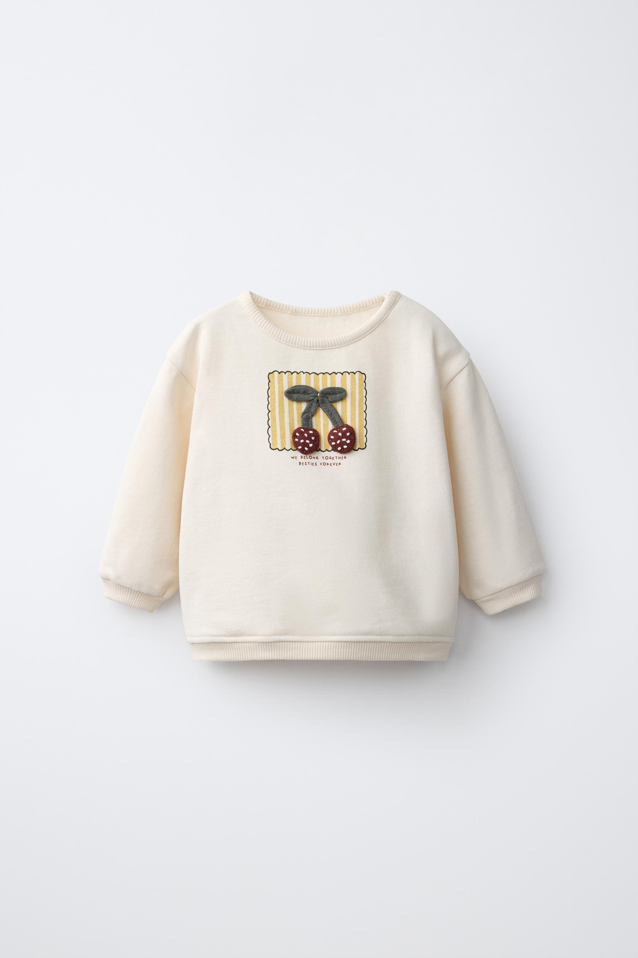 CHERRY APPLIQUÉ SWEATSHIRT